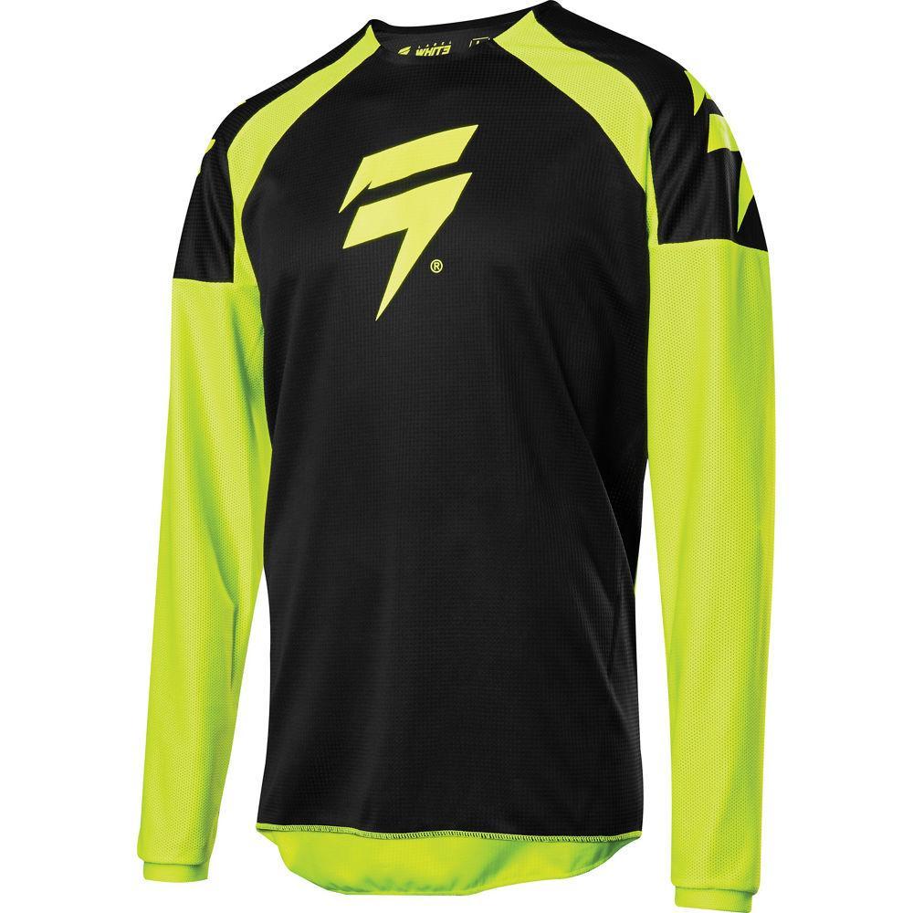 Мотоджерси подростковая Shift White Label Flame Youth Jersey Flow Yellow